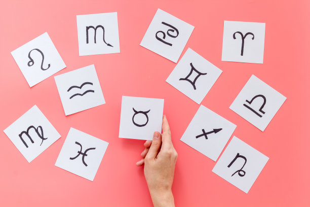 十二生肖的平面排列。星座概念，俯视图图片下载