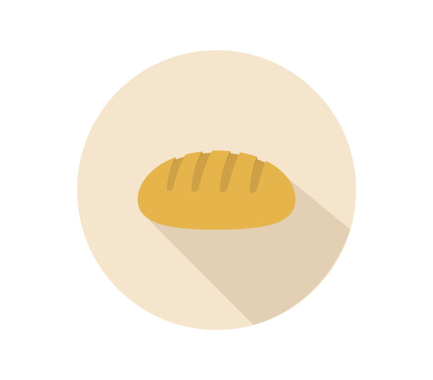 面包图标在白色背景图片下载