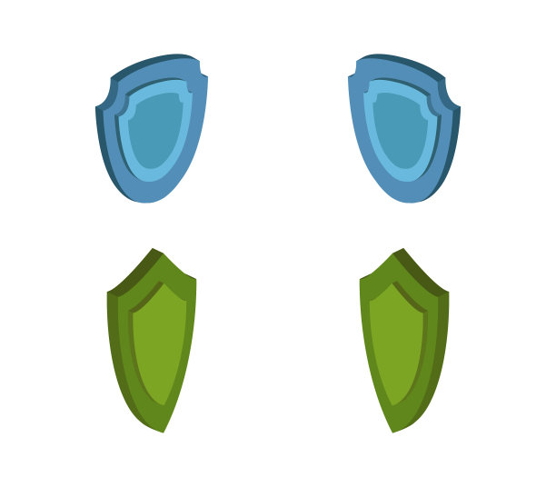 盾牌图标在白色背景图片下载