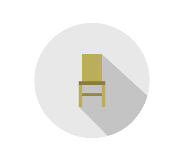 椅子图标在白色背景图片下载