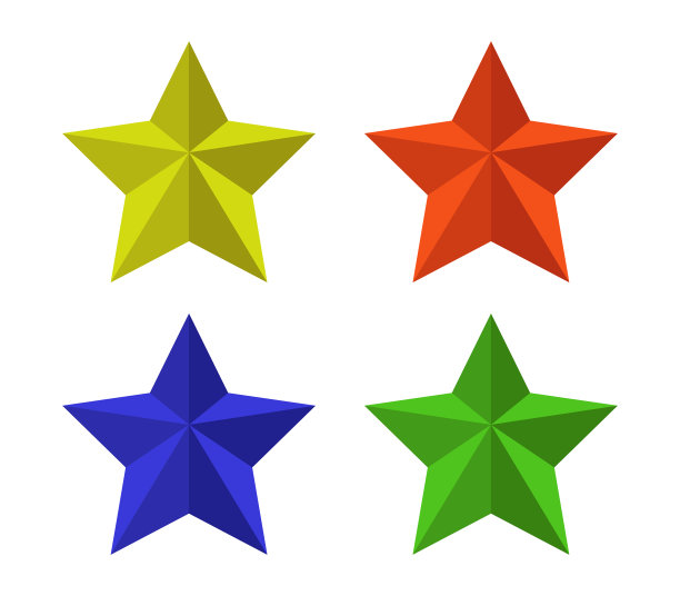等距星形图标在白色背景上图片下载
