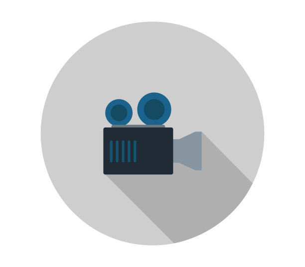 摄像机图标在白色背景图片下载