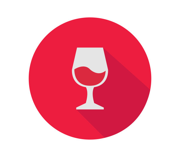 葡萄酒图标在白色的背景图片下载