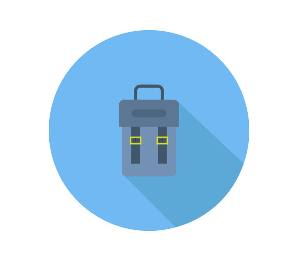 书包图标在白色的背景图片下载