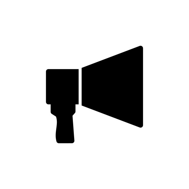 扩音器图标孤立的白色背景图片下载