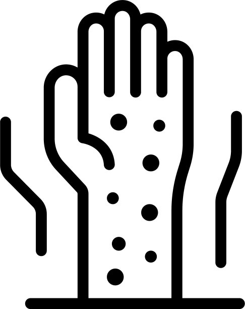 水痘手图标轮廓风格图片下载