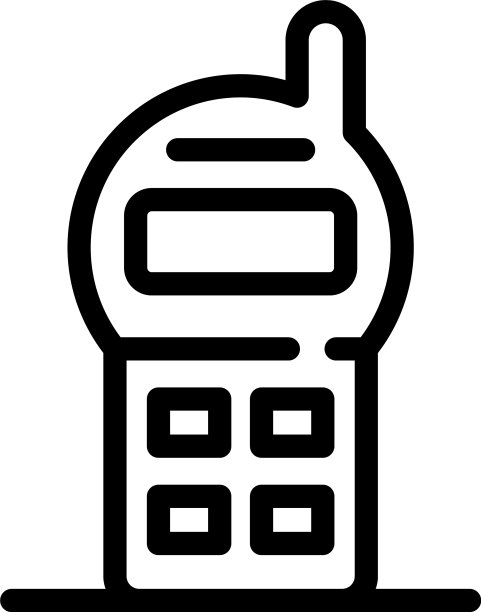 对讲机图标轮廓风格图片下载