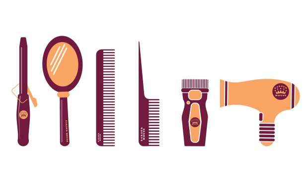 发型师和理发店平标设美图片下载