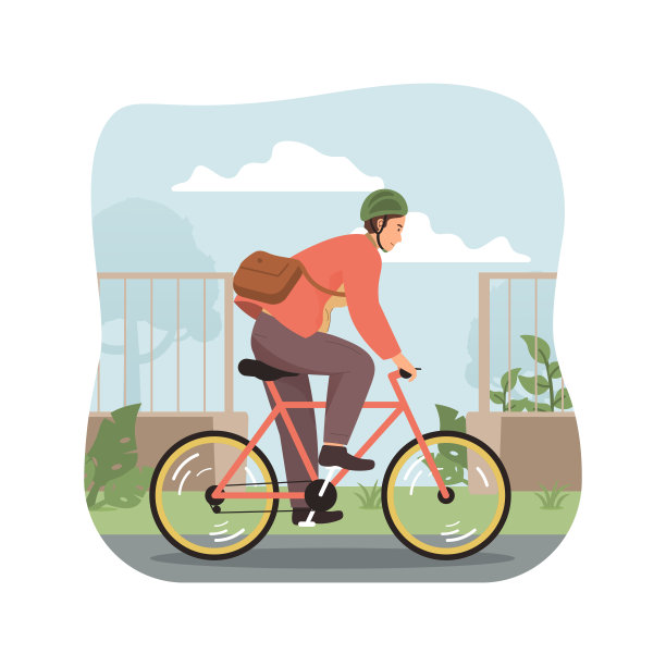 骑自行车上班的人图片下载