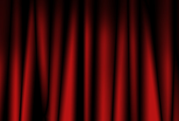 红色窗帘面料纹理背景。图片下载