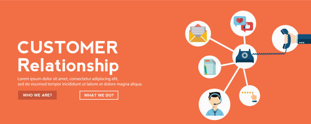 商业客户关心服务概念平面图标一组联系我们支持帮助台电话和网站点击为信息图设计web元素矢量插图图片下载