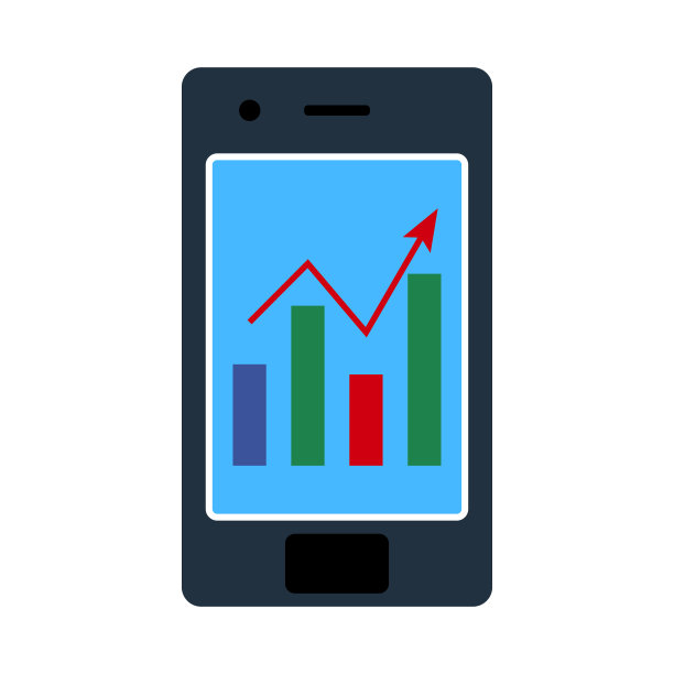 智能手机与分析图表图标图片下载