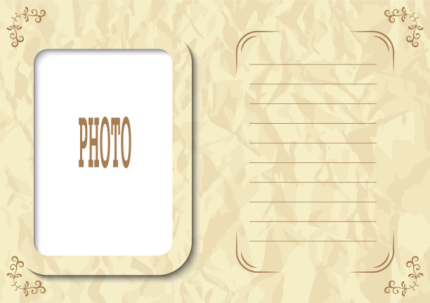 复古风格的相框家庭相册图片下载