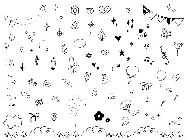 手绘闪光图标设置单色图片下载