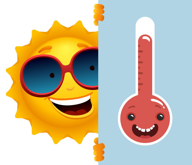 夏天看太阳的温度计。图片下载