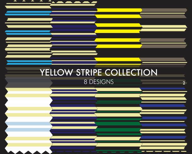 黄色条纹无缝图案系列图片下载