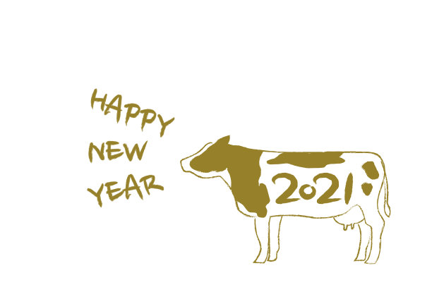 2021年贺年卡。牛年。牛矢量图。简单的设计。图片下载