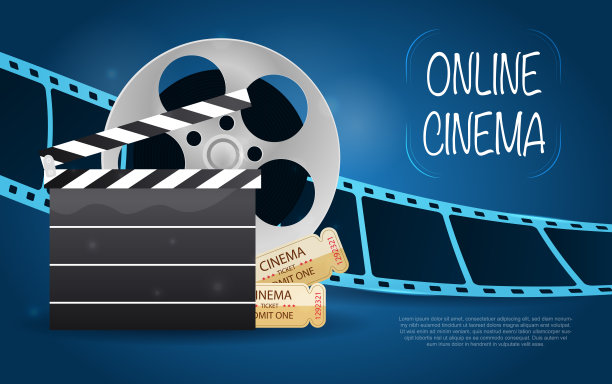 在线电影概念与电影带图片下载