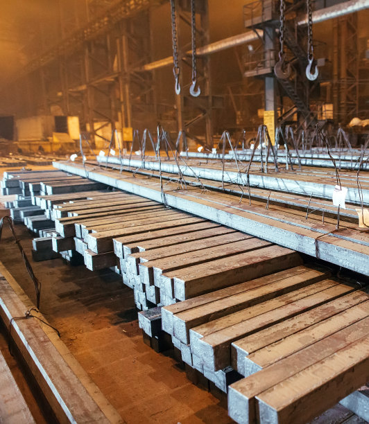 仓库金属空白。用于金属电镀的工厂。图片下载