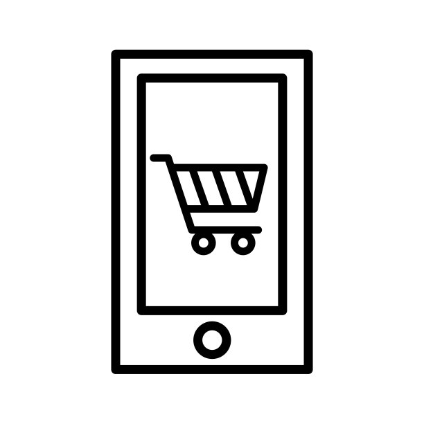 线上购物平面矢量图标图片下载