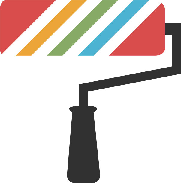 油漆滚筒图标油漆符号标志股票图片下载