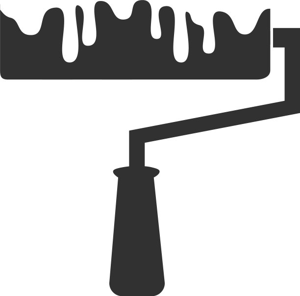 油漆滚筒与重新装饰的墙料图片下载