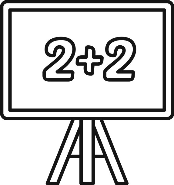 课程板图标轮廓风格图片下载