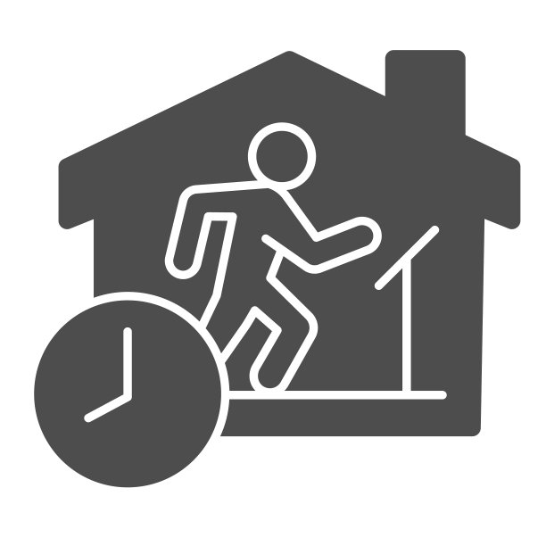 隔离运动在家固图标人图片下载