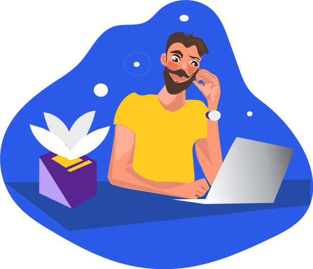 年轻人在家工作的概念图片下载