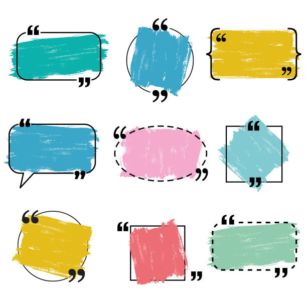 画图垃圾摇滚引用和演讲气泡模板图片下载