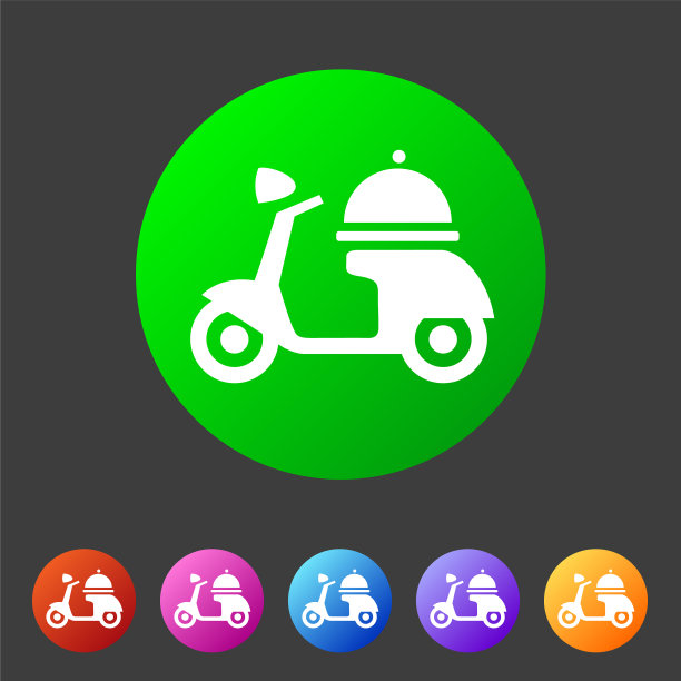 送餐图标平面网标志标志标志标签图片下载