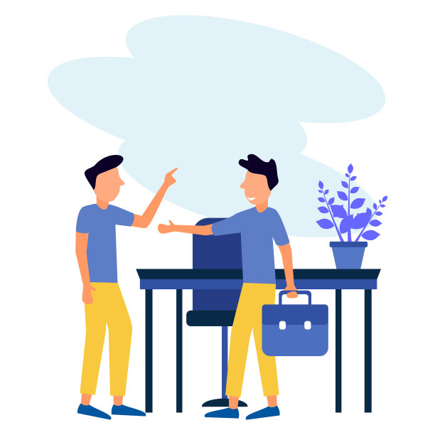 工作空间与两个人交流图片下载