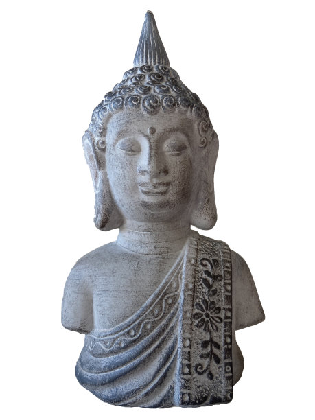 陶瓷佛像孤立在白色背景上。图片下载