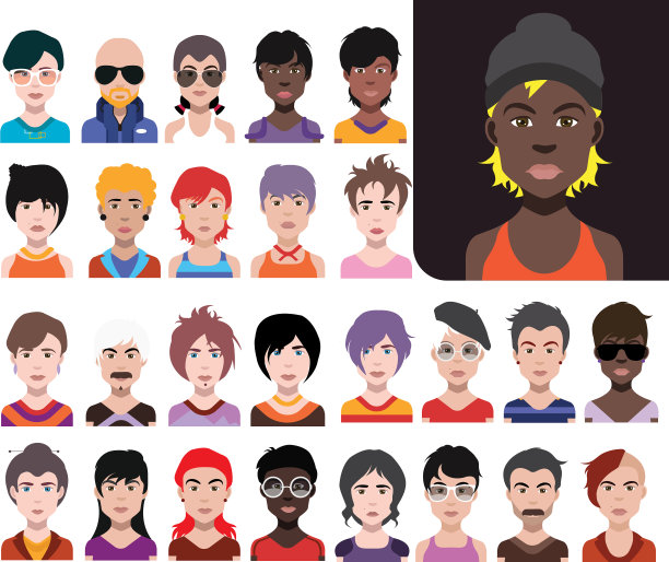 人的头像，女人的头像，男人的头像图片下载