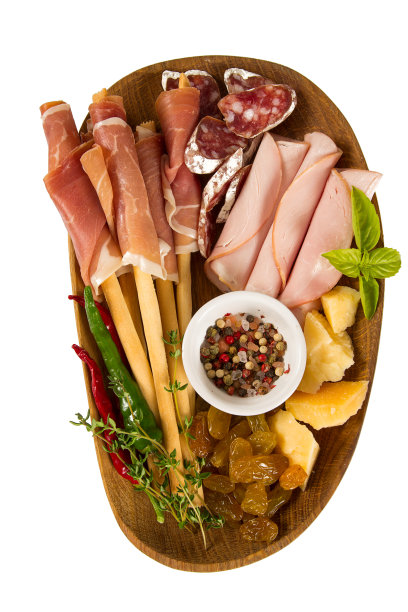 在白色背景上分离的开胃菜图片下载