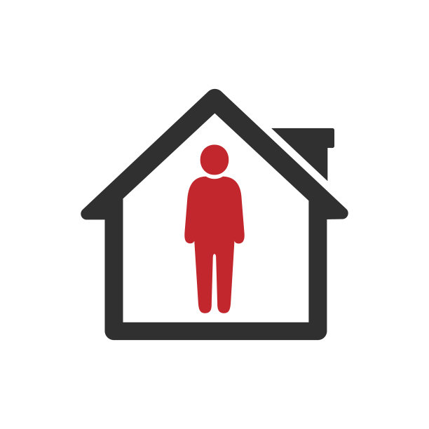 人们隔离图标呆在家里图片下载