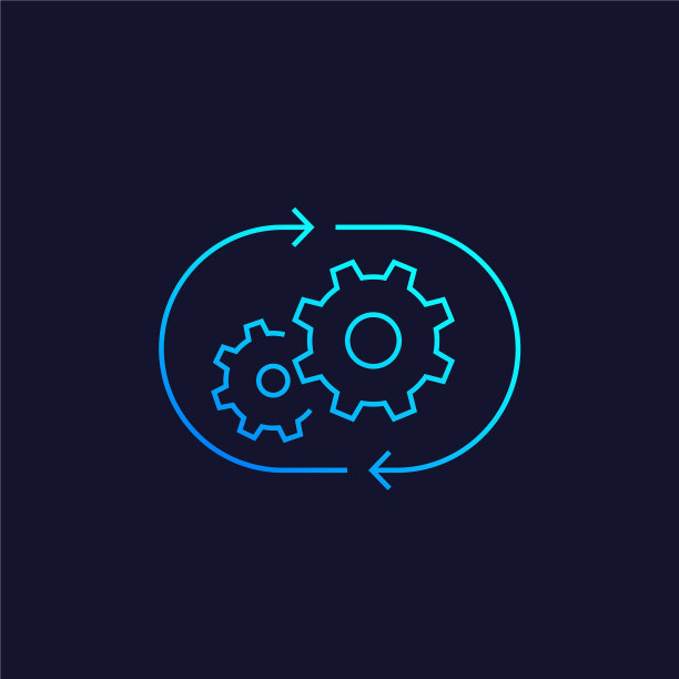 优化流程操作图标线图片下载