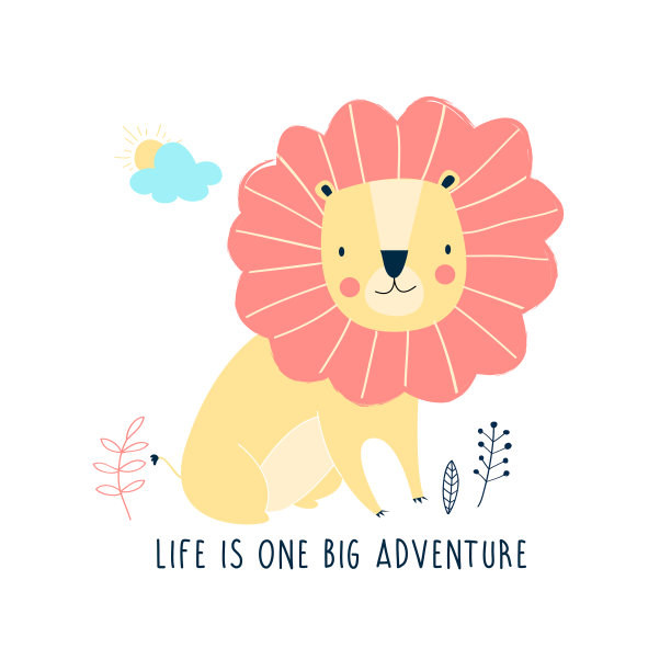 手绘的狮子图片下载