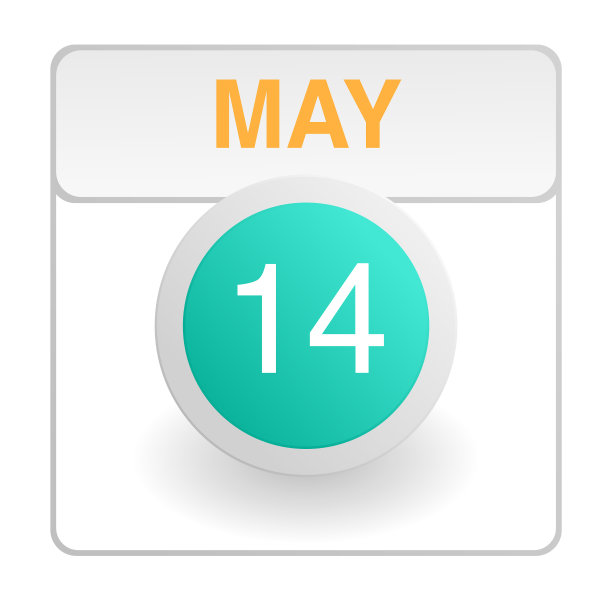 设计日历图标时尚风格的日常标志图片下载