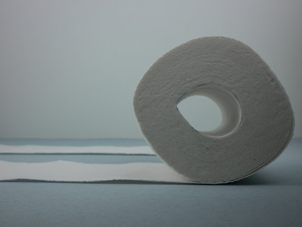 桌上有几卷厕纸。图片下载