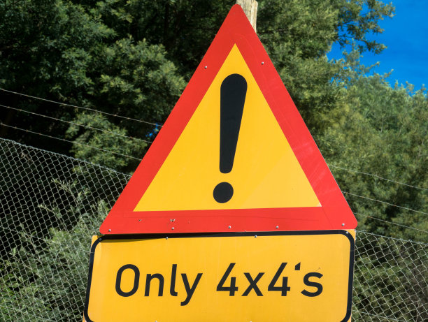 只有4x4路标图片下载