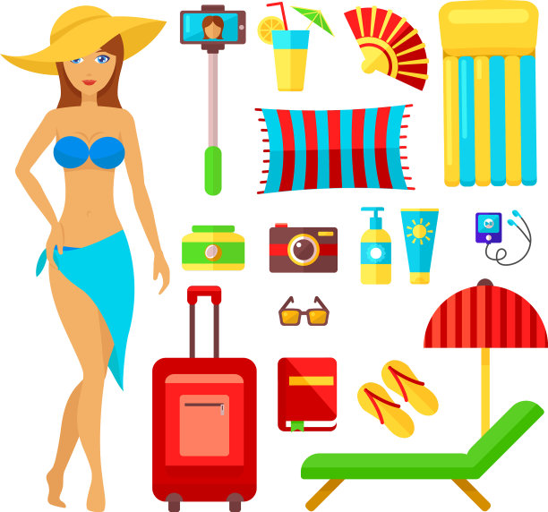 准备夏天去海滩度假图片下载