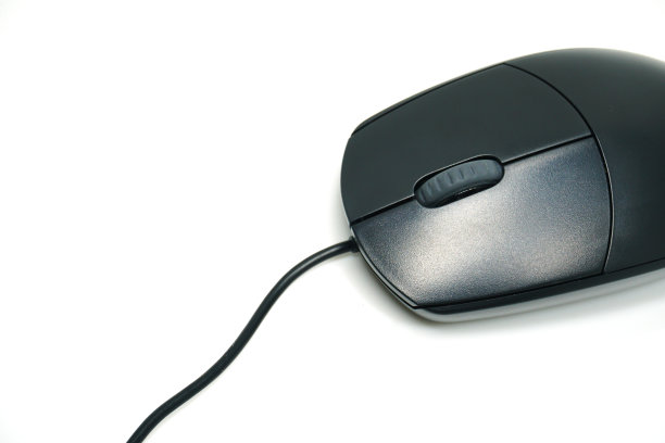 电脑鼠标电子控制指针在白色背景上图片下载