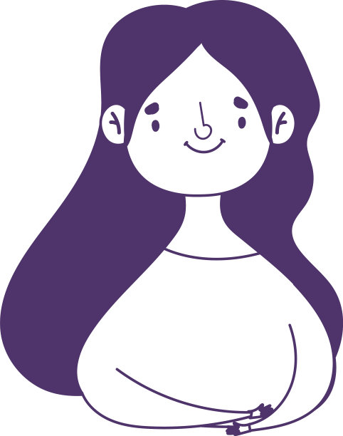 年轻女子肖像卡通人物头像图片下载