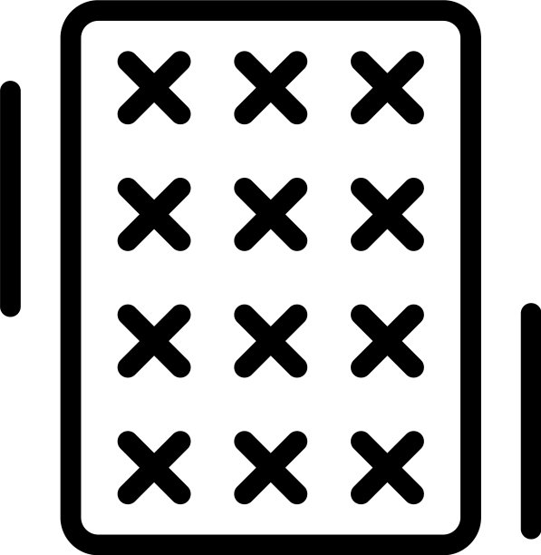 充气床垫图标轮廓风格图片下载