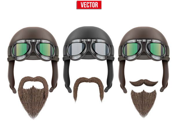 一个留着胡子的摩托车手图片下载