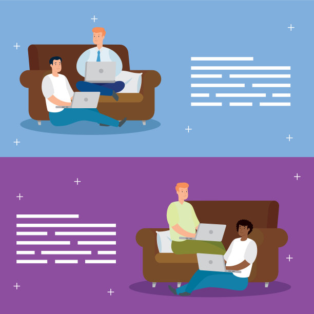 场景设置男人坐在沙发和地板上图片下载