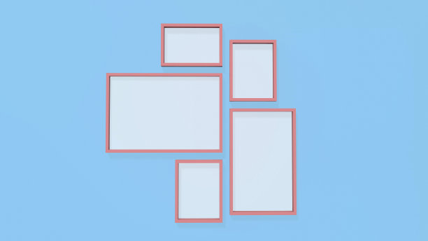 3d渲染名誉模型在天蓝色的背景图片下载