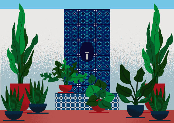 平的室内花园图片下载