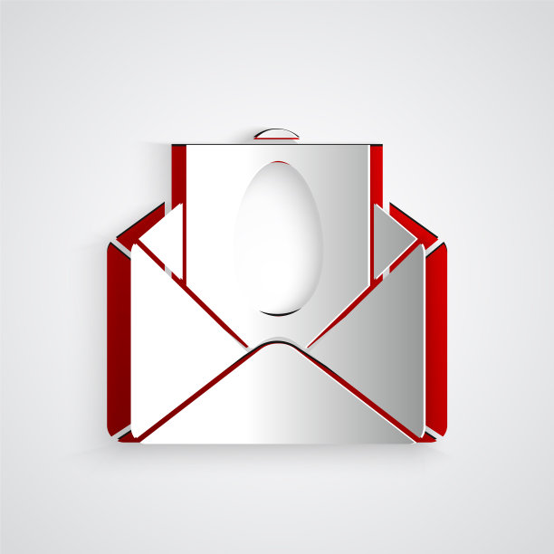 剪纸贺卡与快乐的复活节图标图片下载